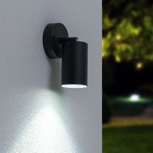 Lago kantelbare wandlamp - Dimbaar - IP44 - Incl. 6000K Daglicht wit GU10 spotje - Spotlight voor binnen en buiten - Geschikt als wandspot en plafonds