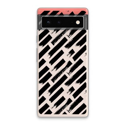 Zwarte vegen: Google Pixel 6 Transparant Hoesje