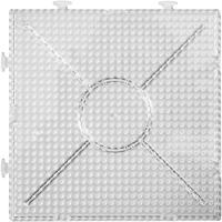 Creativ Company Strijkkralenbordje helder vierkant 15x15cm,2st.