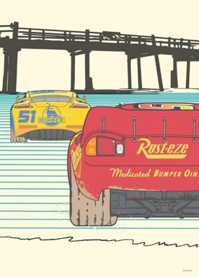 Kunstdruk Cars Strengthen Together 50x70cm