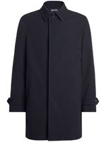 Zegna concealed front-fastening coat - Bleu