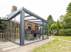 Tijdelijk 15% korting | Verasol Aluminium Tuinkamer Polycarbonaatdak 600x250 cm Aluminium Verasol
