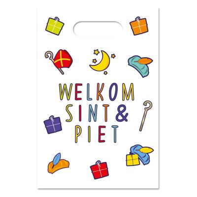 Haza Witbaard Uitdeelzakjes welkom sint & piet, 6st
