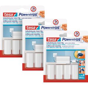 tesa POWERSTRIPS® Kabelclips Wit Inhoud: 15 stuk(s)