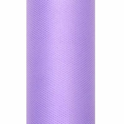 Glitter tule stof - lila - 15 x 900 cm - hobbyartikelen/knutselspullen