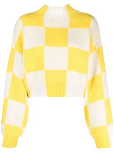 Stine Goya pull à damier - Jaune