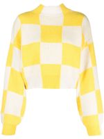 Stine Goya pull à damier - Jaune