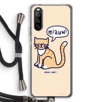 Miauw: Sony Sony Xperia 10 III Transparant Hoesje met koord
