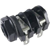 Cliff CL1160A Jackplug 6,35 mm Bus, inbouw horizontaal Aantal polen: 2 Mono Zwart 1 stuk(s)