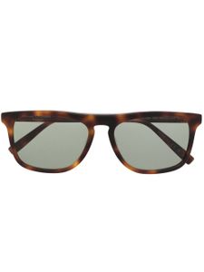 Saint Laurent Eyewear lunettes de soleil à effet écaille de tortue - Marron