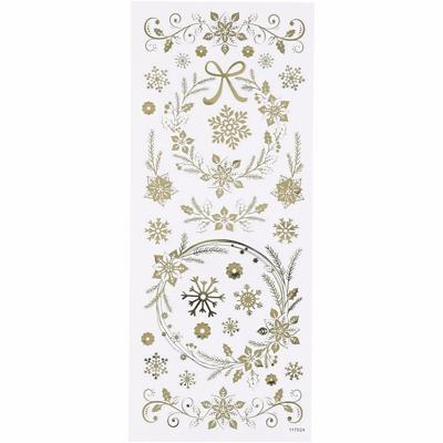Sneeuwvlokken Stickervel - 29x gouden stickers - kerst decoraties Sneeuwvlokken Stickervel - 29x gouden stickers - kerst decoraties