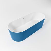 Vrijstaand bad Mondiaz Noble | 180x75 cm | Solid surface | Ovaal | Jeans - Talc
