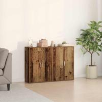 Dressoir met plank met opslag met de deur Oud hout 60 x 31 x 84 cm Bewerkt hout
