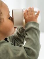 360Â° leerbeker zandbeige