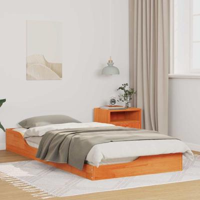 Bedframe Wasbruin 100 x 200 cm Massief grenenhout