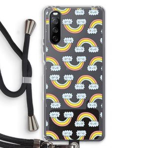 Regenboog: Sony Sony Xperia 10 III Transparant Hoesje met koord