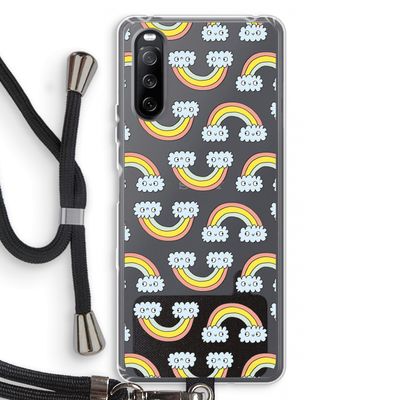 Regenboog: Sony Sony Xperia 10 III Transparant Hoesje met koord