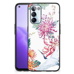 OPPO Reno5 5G | Find X3 Lite Dierenprint Telefoonhoesje Bird Flowers