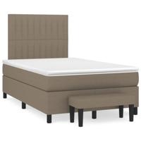 Boxspring met matras stof taupe 120x190 cm