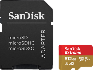 SanDisk Extreme 512 GB MicroSDHC UHS-I Klasse 10