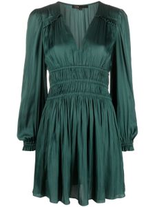 Maje robe courte en satin à taille empire - Vert