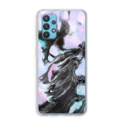 Pastel zwart: Samsung Galaxy A32 4G Transparant Hoesje
