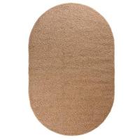 Tapeso Ovaal hoogpolig vloerkleed shaggy Trend effen - beige - 200x300