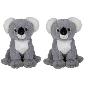 Multipak van 2x stuks pluche knuffels koala van 19 cm