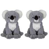 Multipak van 2x stuks pluche knuffels koala van 19 cm