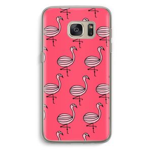 Flamingo: Samsung Galaxy S7 Transparant Hoesje