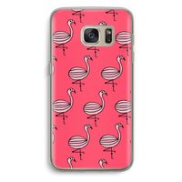 Flamingo: Samsung Galaxy S7 Transparant Hoesje