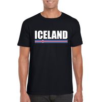 Zwart IJsland supporter t-shirt voor heren - thumbnail