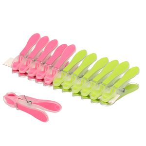 Wasknijpers - 48x - groen/roze - kunststof /metaal - 8 cm