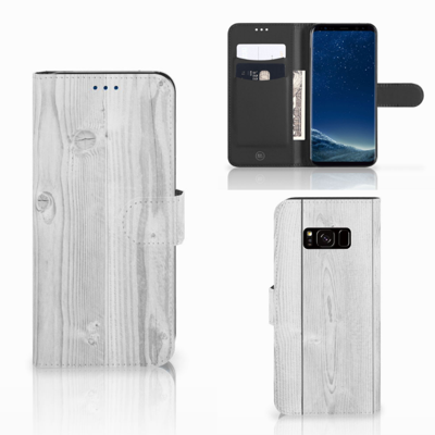 Samsung Galaxy S8 | Book Style Case | White Wood