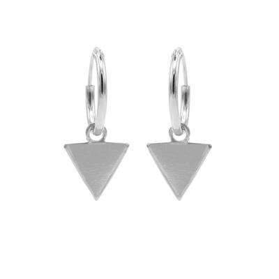 Karma Oorringen Hoops Triangle Zilver