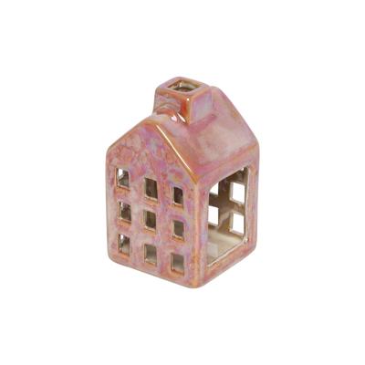 Theelicht huis S rood 6x6x10cm