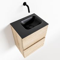 Toiletmeubel Mondiaz Ada | 40 cm | Meubelkleur Washed oak | Lex wastafel Urban Links | Zonder kraangat