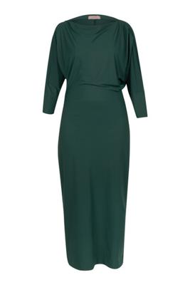 Ineke LS dress - bottle green - 13405