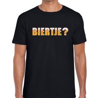 BIERTJE tekst t-shirt zwart heren