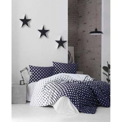 Beddengoedset - 1 dekbedovertrek 220 x 240 cm + 2 kussenslopen 60 x 60 cm - 100% versterkt katoen - Blauw