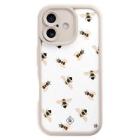 iPhone 16 beige case - Bee happy