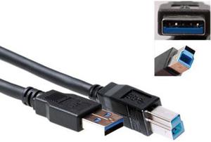USB 3.0 printerkabel 5 meter USB A-B zwart