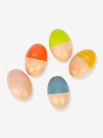Set van 5 1/2 baby-eieren van hout GROOVY BEATS SMALL FOOT® meerkleurig