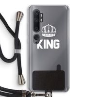 King zwart: Xiaomi Mi Note 10 Pro Transparant Hoesje met koord