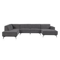 Tower Living 2,5-zits Hoekbank 'Leeds' Lounge rechts, kleur Black Blue
