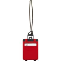 Kofferlabel Jenson - rood - 8 x 5.5 cm - reiskoffer/handbagage label   -