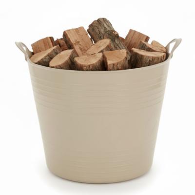 Storage solutions opbergmand - beige - 27 l - kunststof - 42 x 40 x 35 cm - met handvatten Storage solutions opbergmand - beige - 27 l - kunststof - 42 x 40 x 35 cm - met handvatten