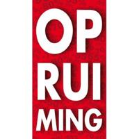 Raambiljet thema OPRUIMING 50x94cm rood