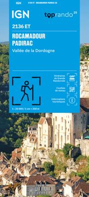Wandelkaart 2136ET Rocamadour / Padirac / Vallée de la Dordogne | IGN - Institut Géographique National