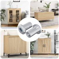 VidaXL Slotmoer 2 pcs zilver m6 x 15 mm staal